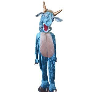Spooked Plush Velvet Blue Dragon Halloween Costume Kids Size 4T Dress Up Cosplay